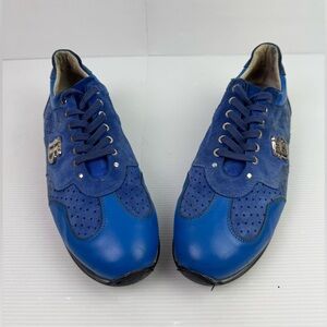 Roberto Botticelli Limited Fashion Sneakers Men’s Sz 43 Blue Suede & Leather